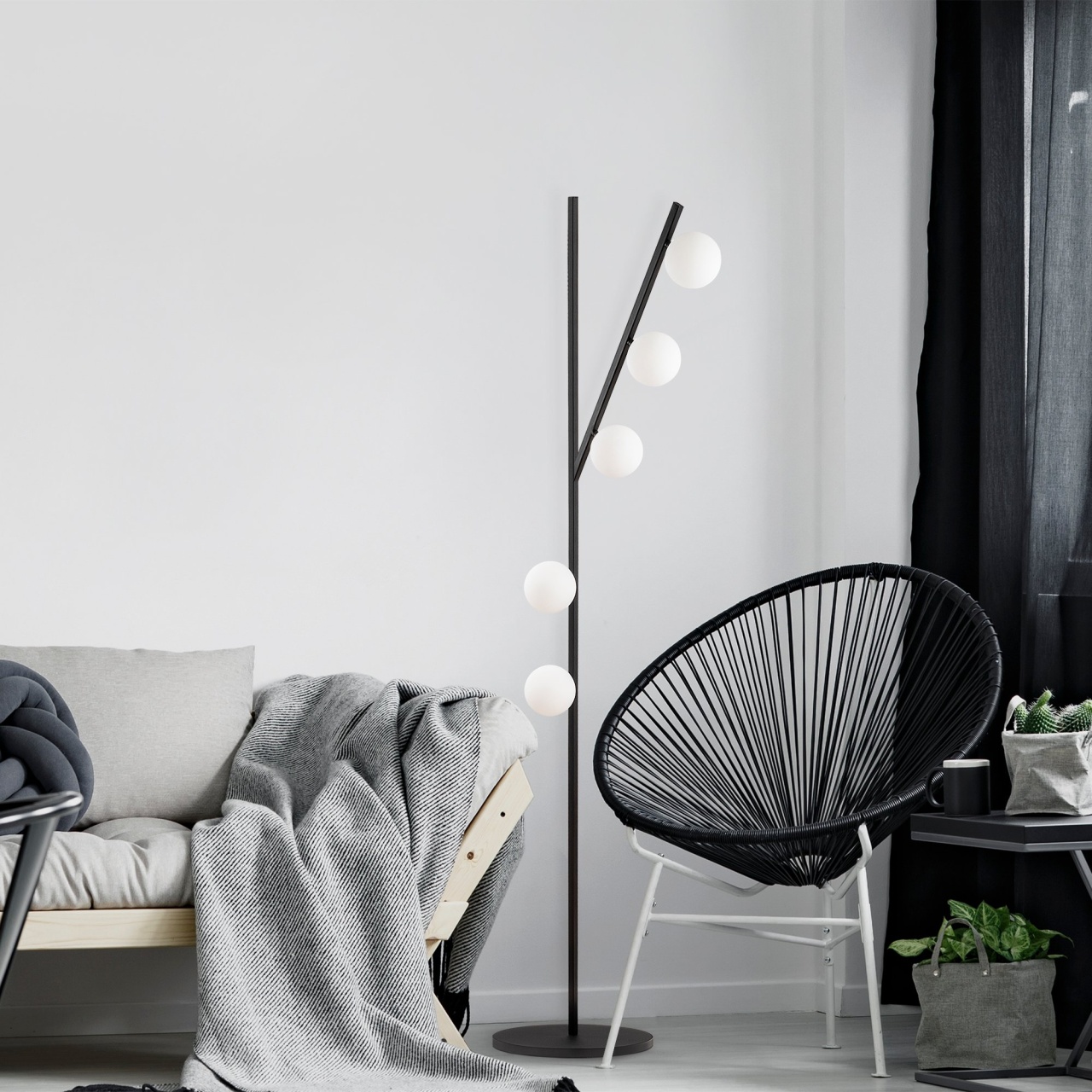 Lampadar, Cloud glow, UnicUtil, Culoarea Negru Crem - 2 | YEO