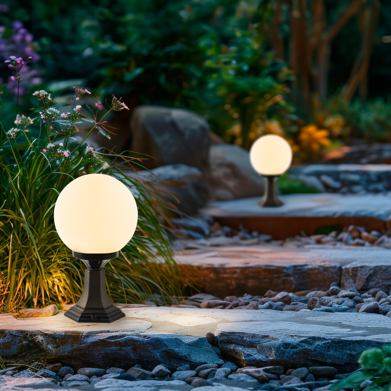 Lampadar Exterior, Grove peak, UnicUtil, Culoarea Negru - 1 | YEO