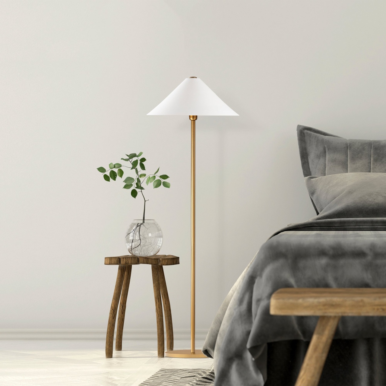 Lampadar, Leaf shell, UnicUtil, Culoarea Auriu - 2 | YEO