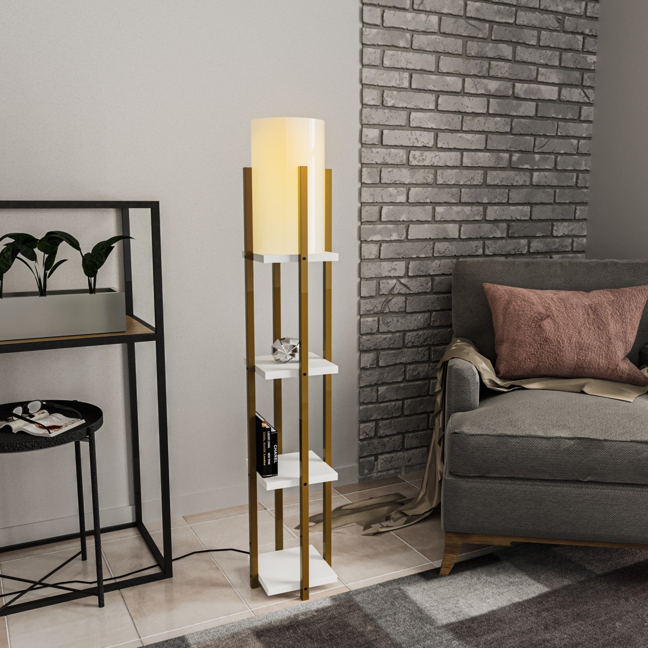Lampadar, Shade ember, UnicUtil, Culoarea Auriu Alb - 1 | YEO