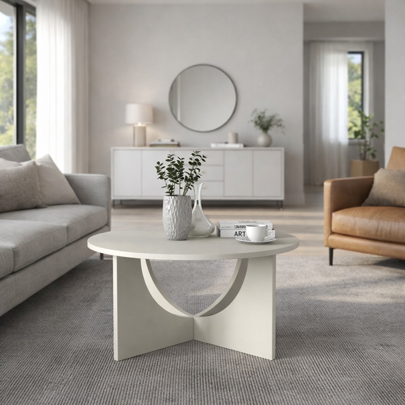 Masă de cafea, Lemmar Sandstone, UnicUtil, Crem - imagine 4