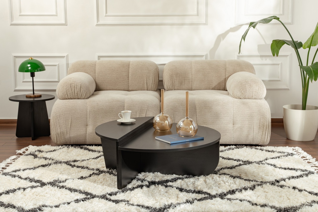 Măsuţă de cafea, Orion Wood, UnicUtil, Lemn-Negru, Lățime: 90 cm, Înălțime: 30 cm, Adâncime: 60 cm, 241NRD1102 - view 9