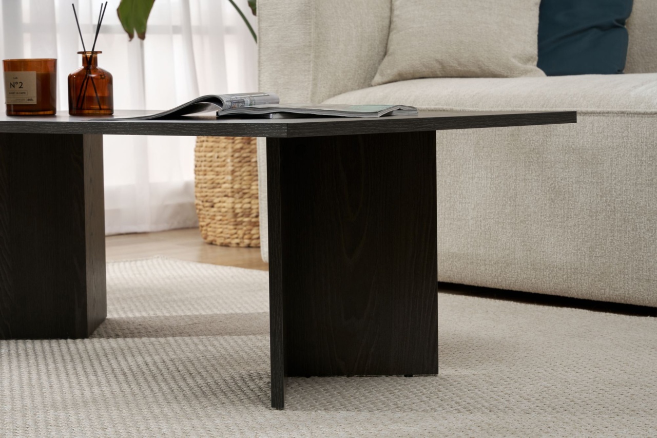 Măsuţă de cafea, Sabin Lumiere, UnicUtil, Lumiere Black, Lățime: 119 cm, Înălțime: 40 cm, Adâncime: 60 cm - view 8