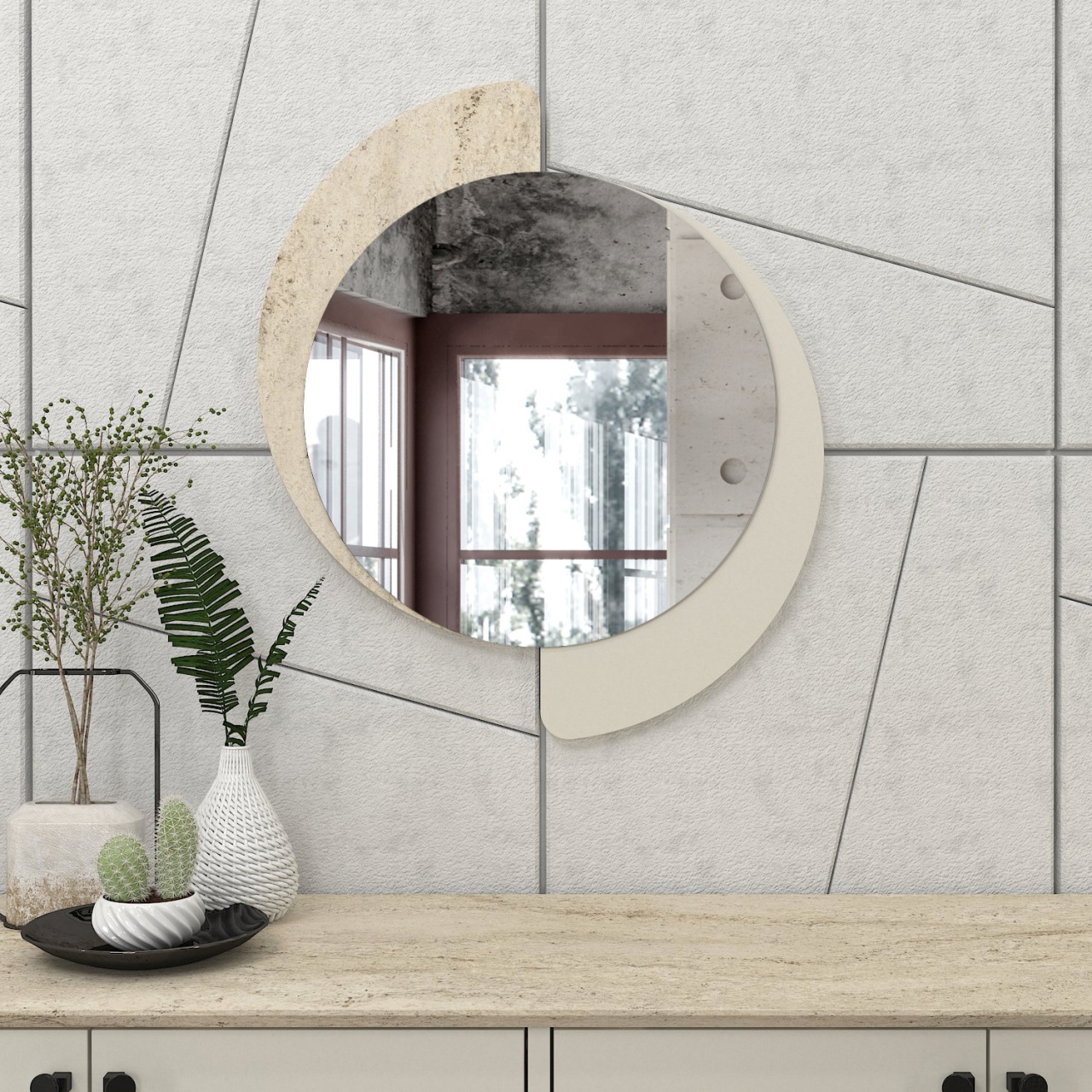 Oglinda, Simple Charm, UnicUtil, Crem - imagine 2