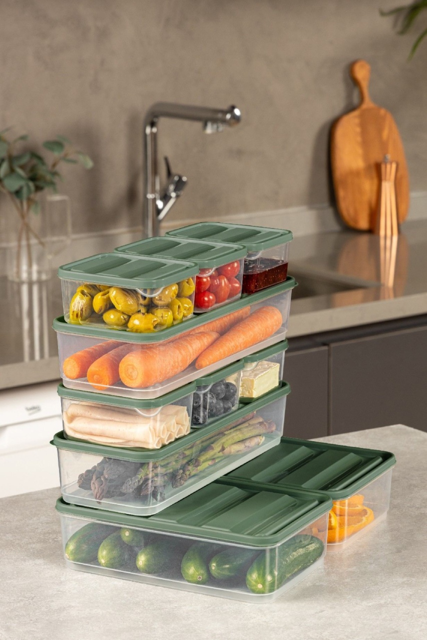 Set Recipiente Alimentare (10 Bucati), Peak shade, UnicUtil, Culoarea Verde - 3 | YEO