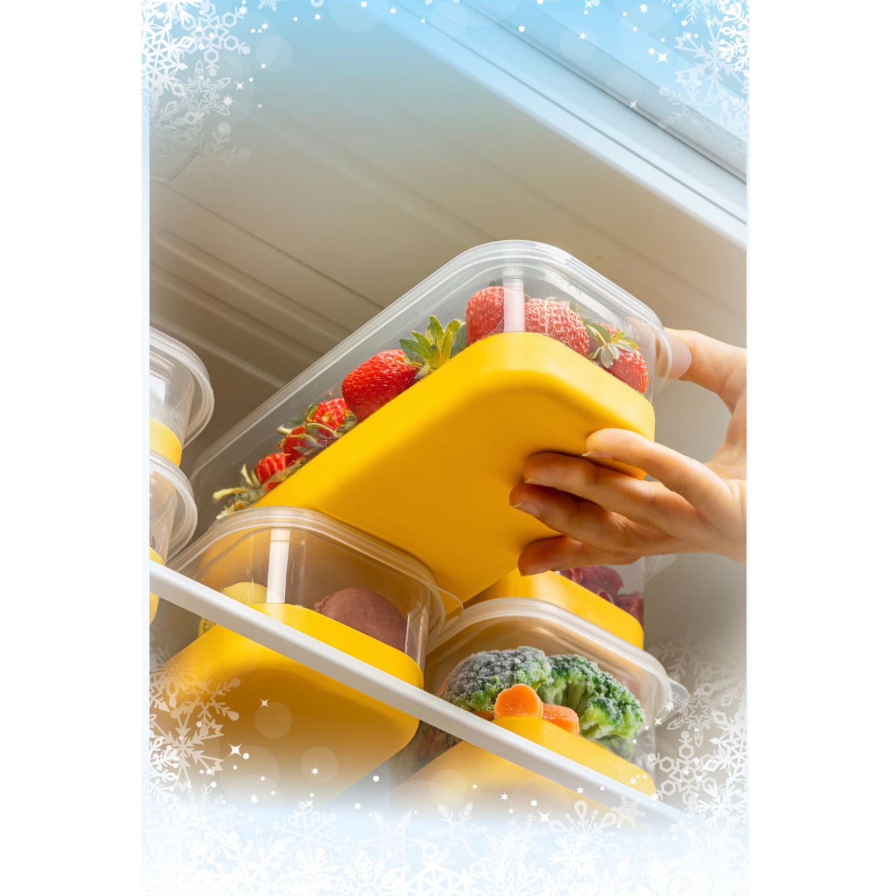 Set Recipiente Alimentare (4 Bucati), Food cloud, UnicUtil, Culoarea Galben - 2 | YEO