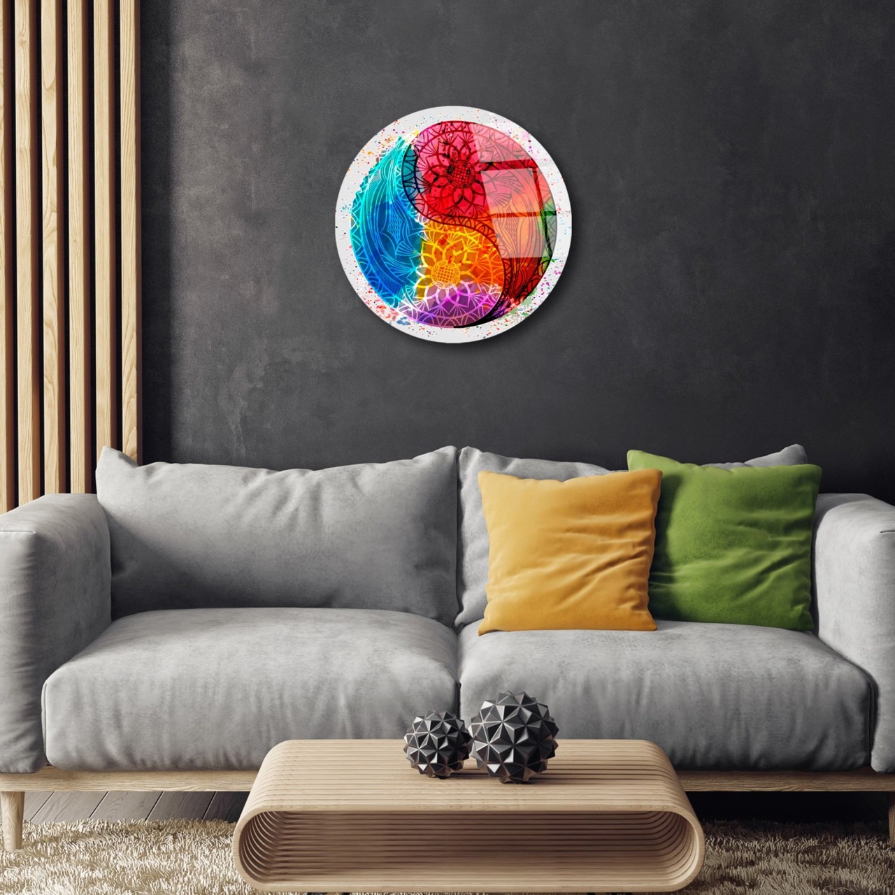 Tablou decorativ din sticla securizata, Drift ridge, UnicUtil, Culoarea Multicolor - 2 | YEO
