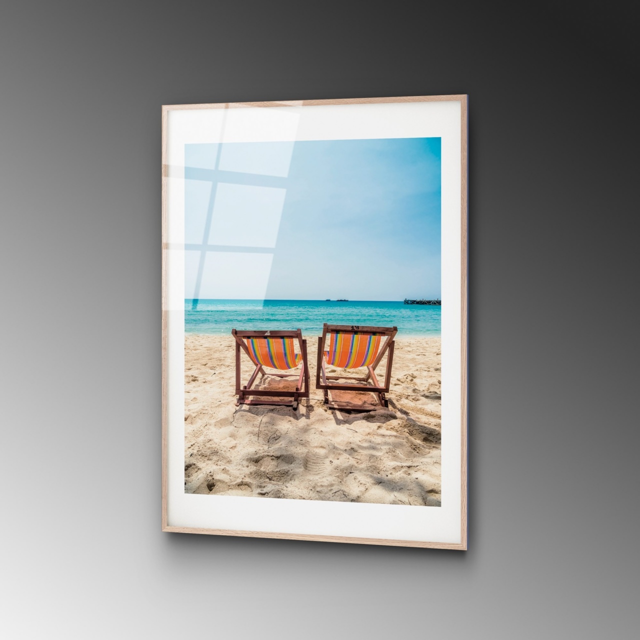 Tablou decorativ din sticla securizata, Stone wave, UnicUtil, Culoarea Multicolor - view 6