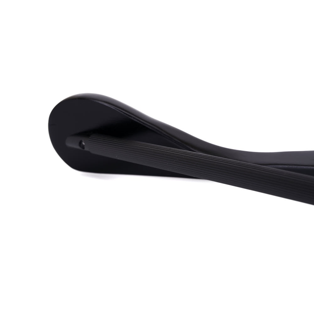 Umeraș din lemn cu umeri lați și design modern, pentru Costum/Tricouri, Negru, 1 bucata - imagine 3