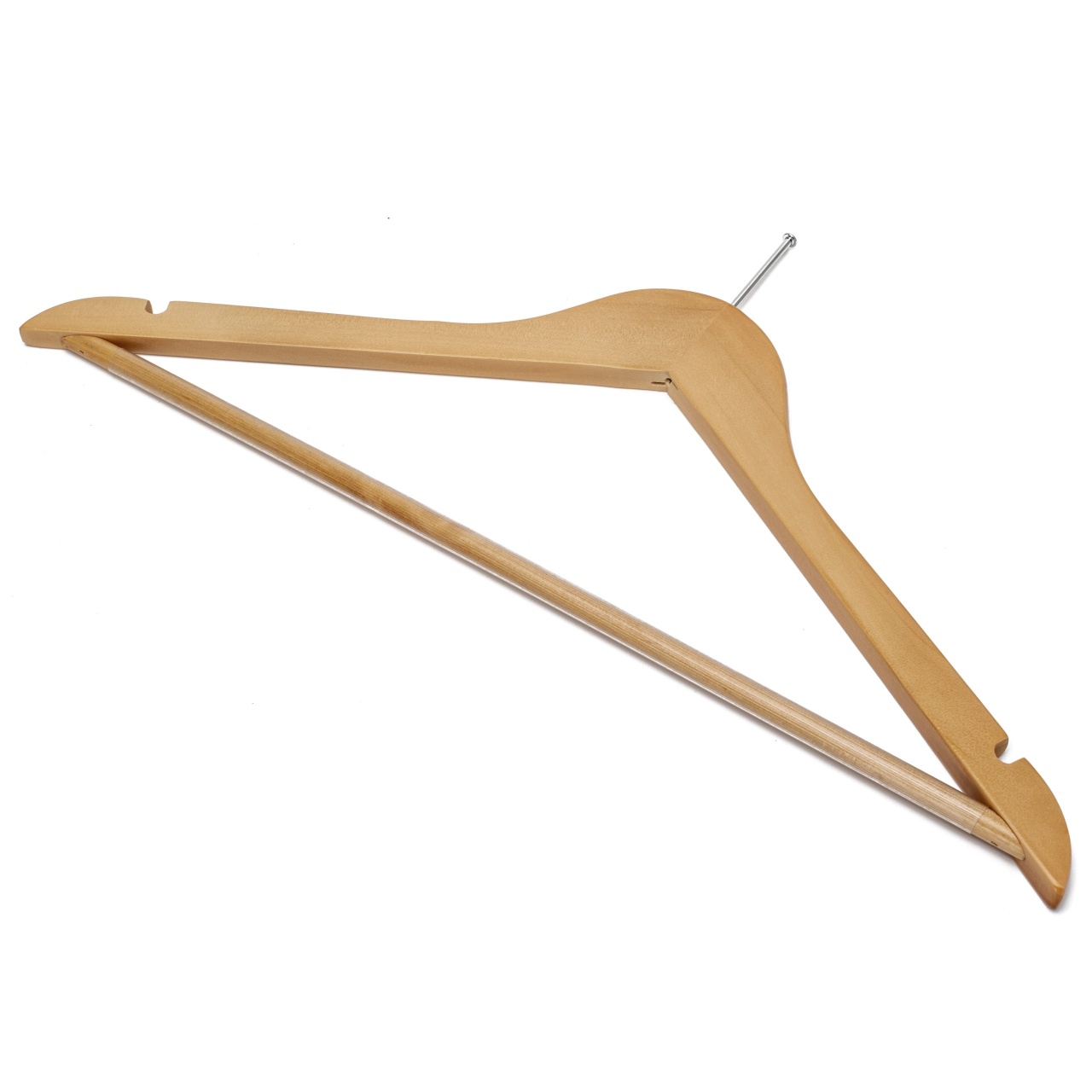 Umeraș Hotel din lemn de artar cu cârlig antifurt, Natur, 1 bucata - imagine 6