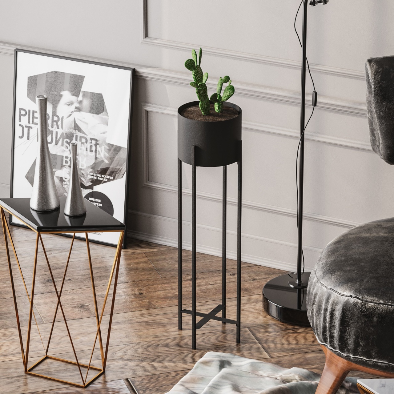 Vas Decorativ, Dust cloud, UnicUtil, Culoarea Negru