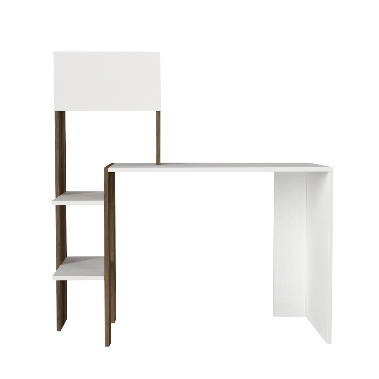 Birou, Clear Space, UnicUtil, 114.3 x 45 x 120 cm, Alb și Maro - imagine 6
