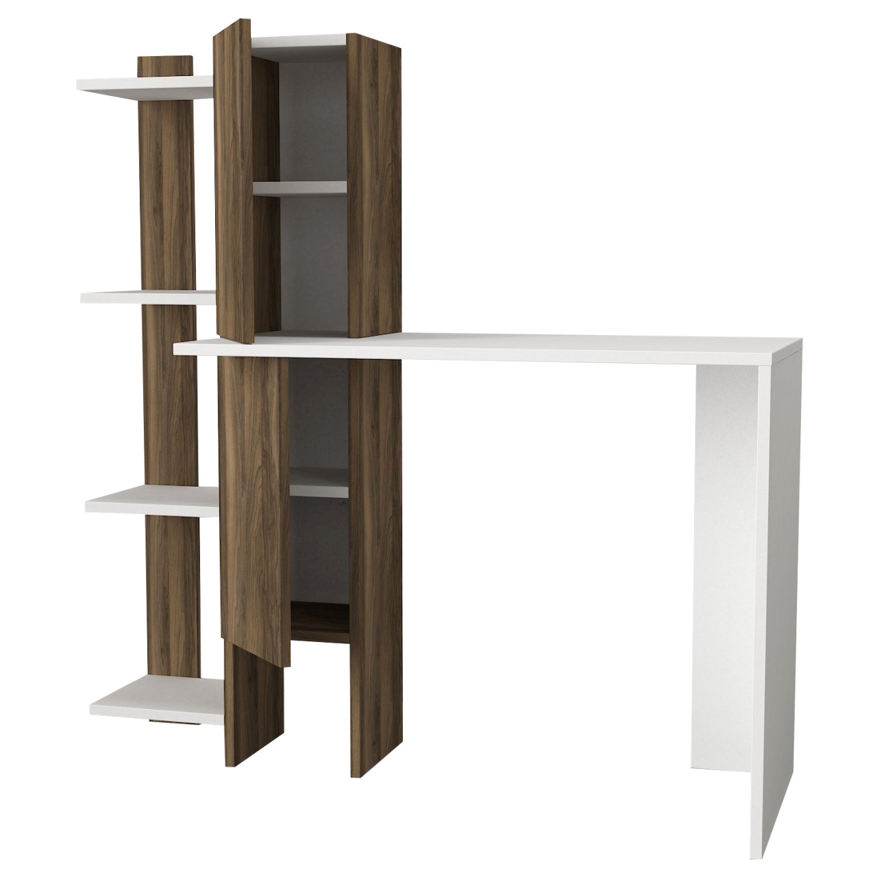 Birou, Elegant Space, UnicUtil, 116.7 x 45 x 120 cm, Alb si Maro - imagine 11