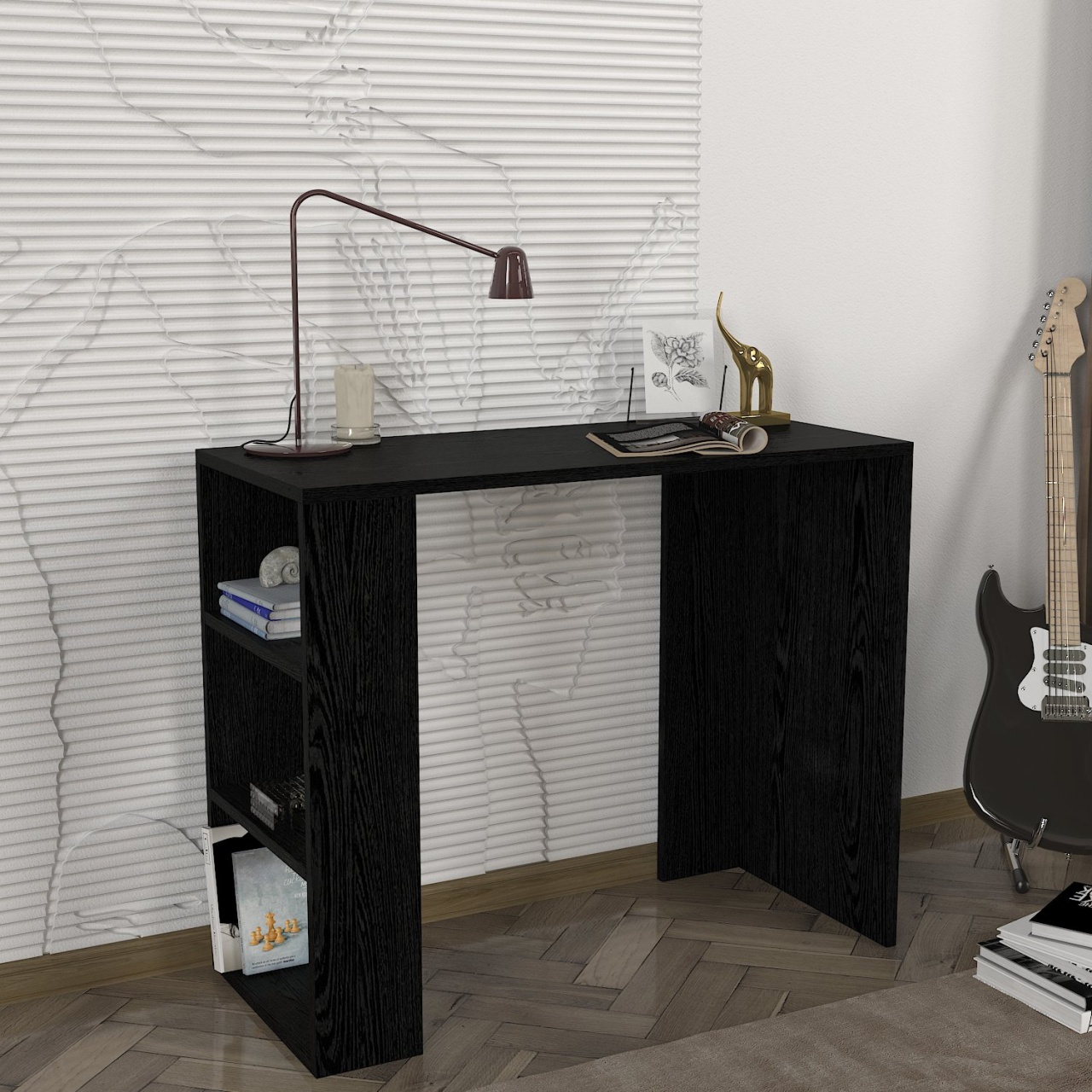 Birou Simplu, Design Modern, UnicUtil, 90 x 40 x 73.8 cm, Negru, UUDESK36