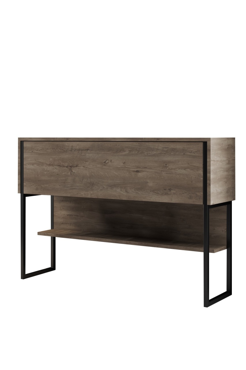 Comodă, Luxe Black, UnicUtil, Negru-Nuc, Lățime: 120 cm, Înălțime: 80 cm, Adâncime: 30 cm - view 5