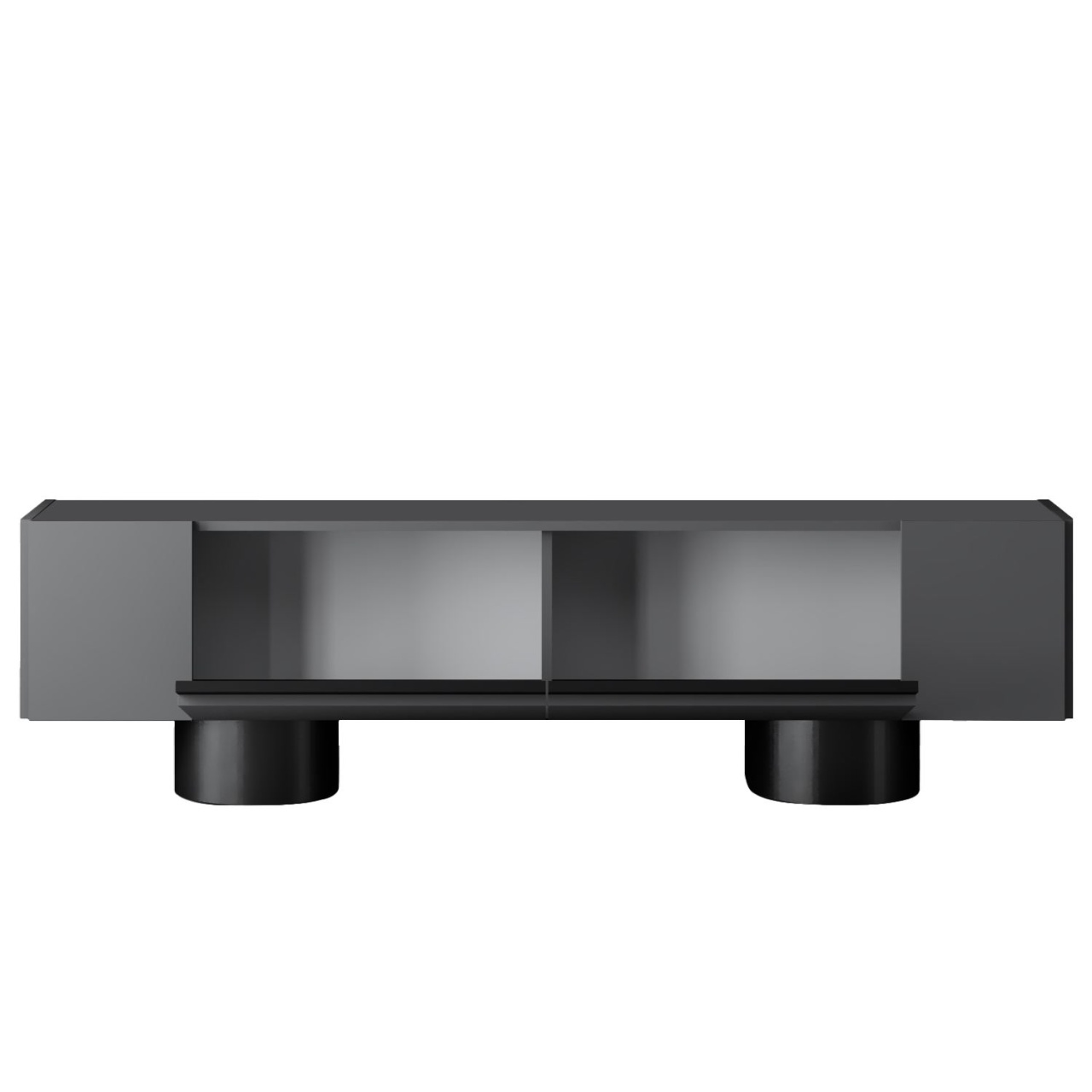 Comoda TV, Bohem Anthracite, UnicUtil, Antracit-Negru, Lățime: 180 cm, Înălțime: 50 cm, Adâncime: 30 cm - imagine 7