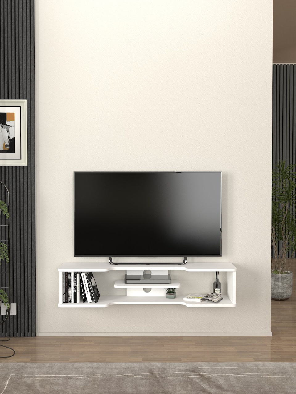 Comoda TV, Compact View, UnicUtil, Alb, UUTVU20 - 2 | YEO