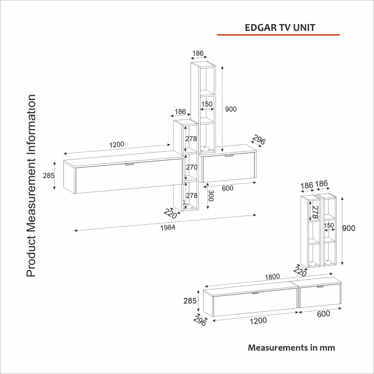 Comoda TV, Premium Look, UnicUtil, Crem - imagine 8