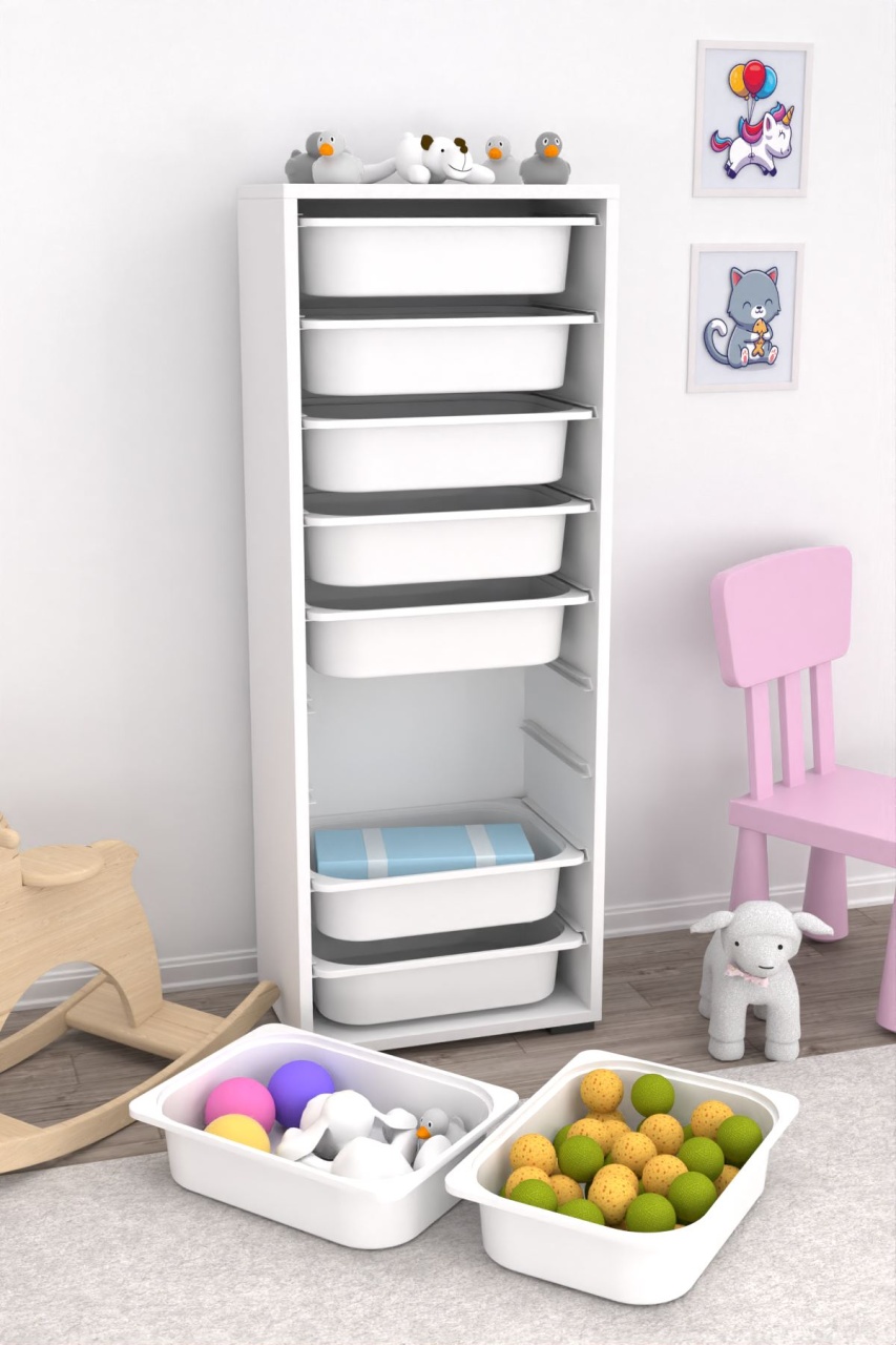 Dulap multifunctional, Peak stone, UnicUtil, Culoarea Alb - 2 | YEO