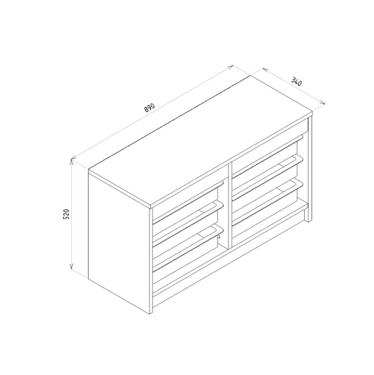 Dulap Organizator pentru Jucării, UnicUtil, 89 X 34 X 52 cm, Alb-Maro - 2 | YEO