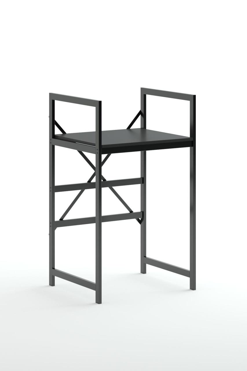 Dulap pentru mașina de spălat, C7 Black, UnicUtil, Negru, Lățime: 70 cm, Înălțime: 116 cm, Adâncime: 60 cm - view 5