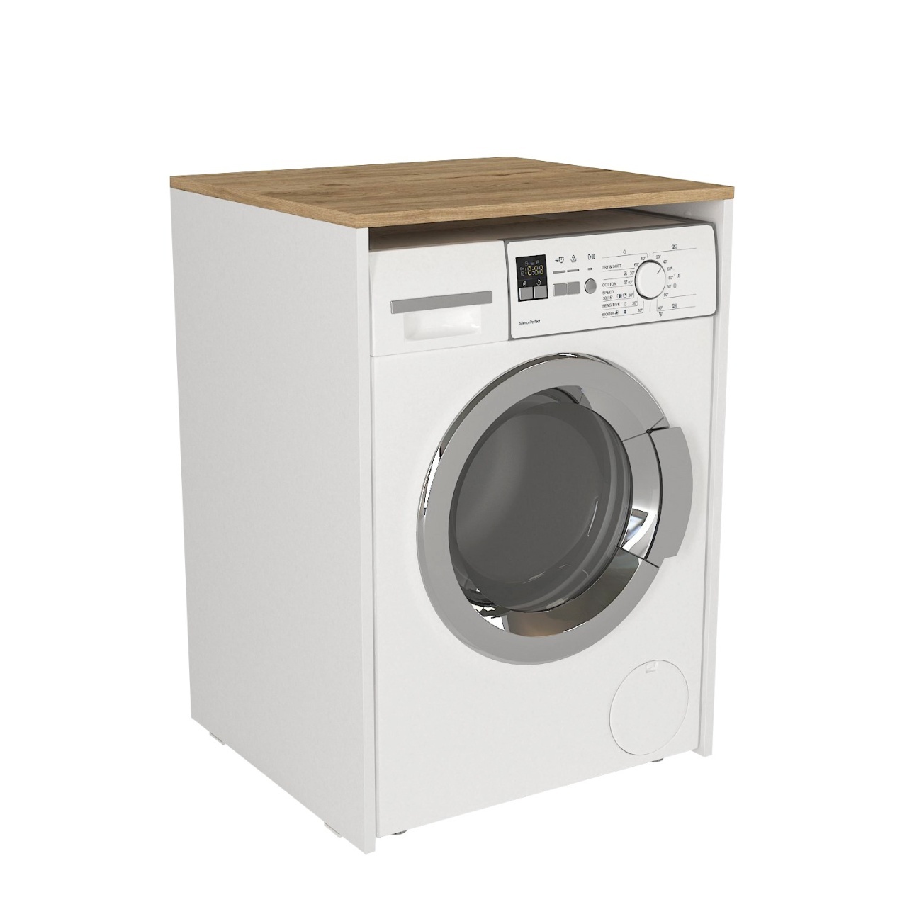 Dulap pentru mașina de spălat din pal melaminat Emorra – design funcțional pentru organizare eficientă, 65 x 60 x 91.8 cm, UUORG55 - 3 | YEO