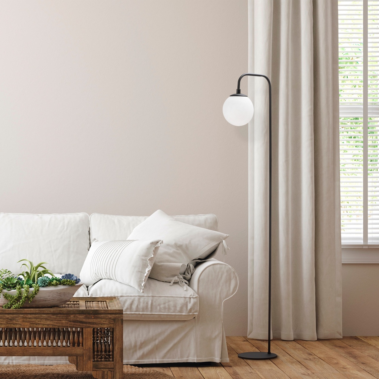 Lampadar, Vine cloud, UnicUtil, Culoarea Negru Crem - 1 | YEO