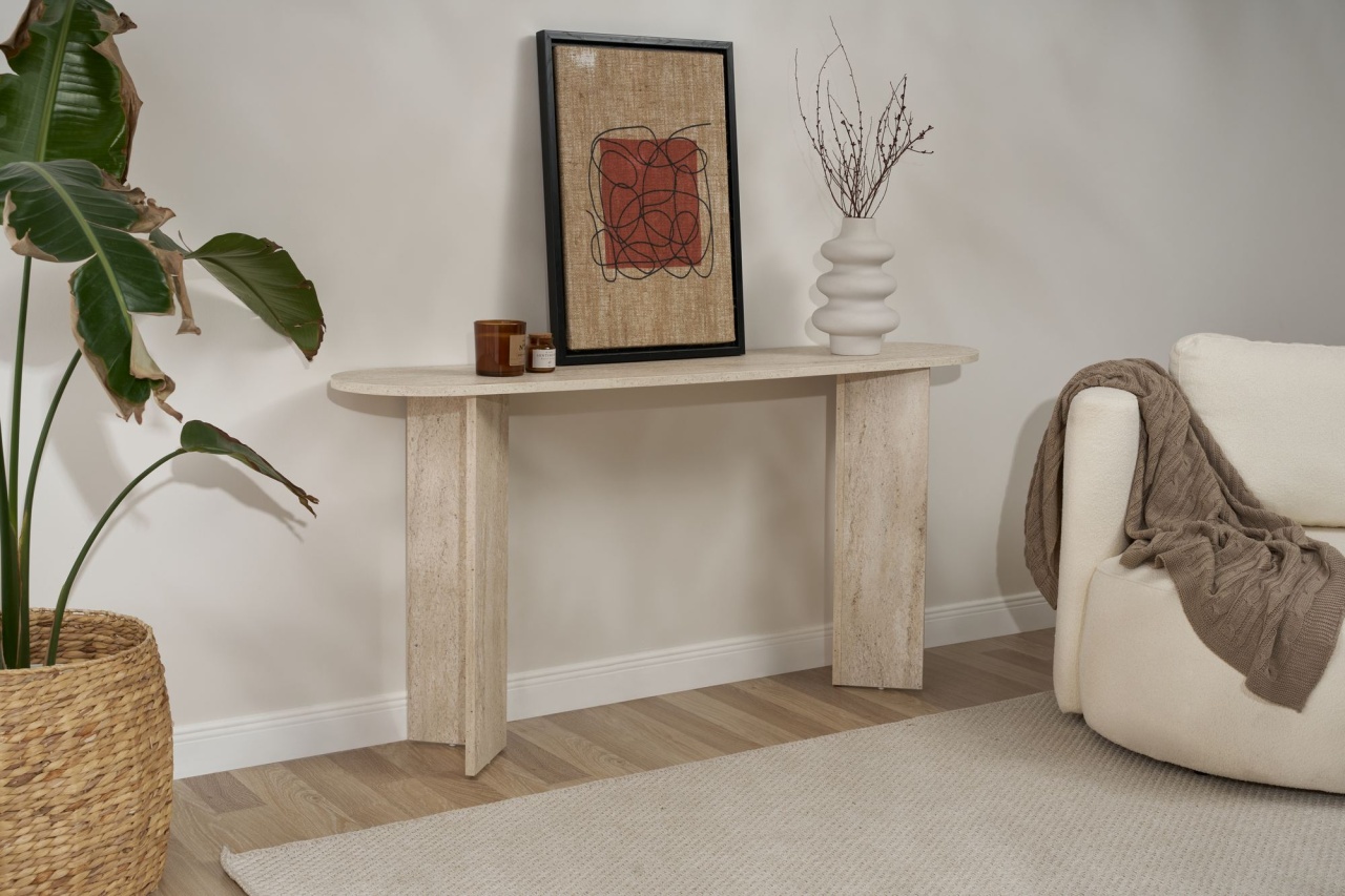 Masa decor, Sira Travertine, UnicUtil, Travertin, Lățime: 150 cm, Înălțime: 75 cm, Adâncime: 35 cm - view 4