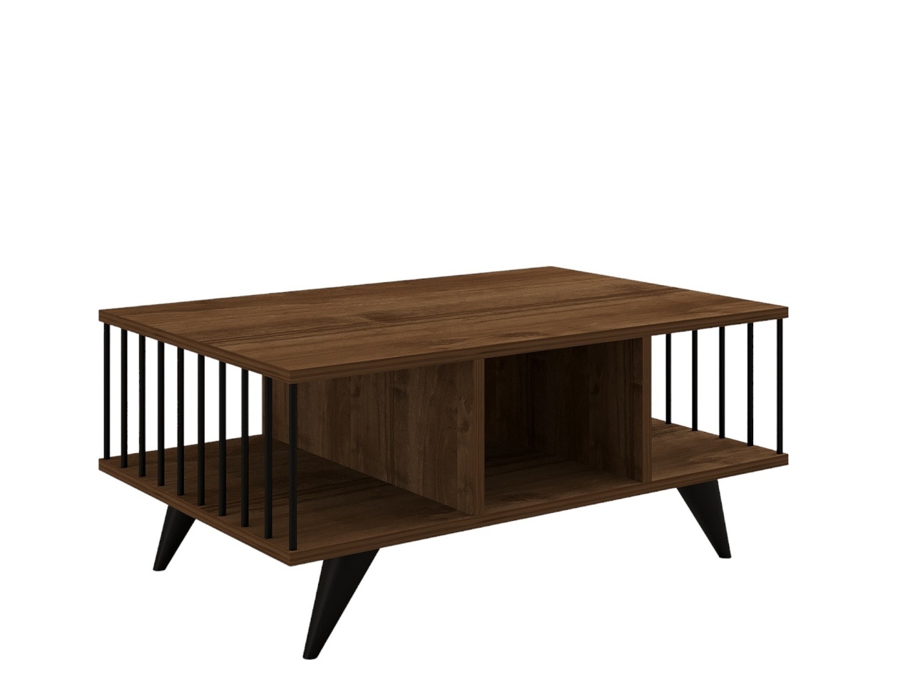 Măsuţă de cafea, Bert Walnut, UnicUtil, Nuc, Lățime: 90 cm, Înălțime: 40 cm, Adâncime: 60 cm - view 4
