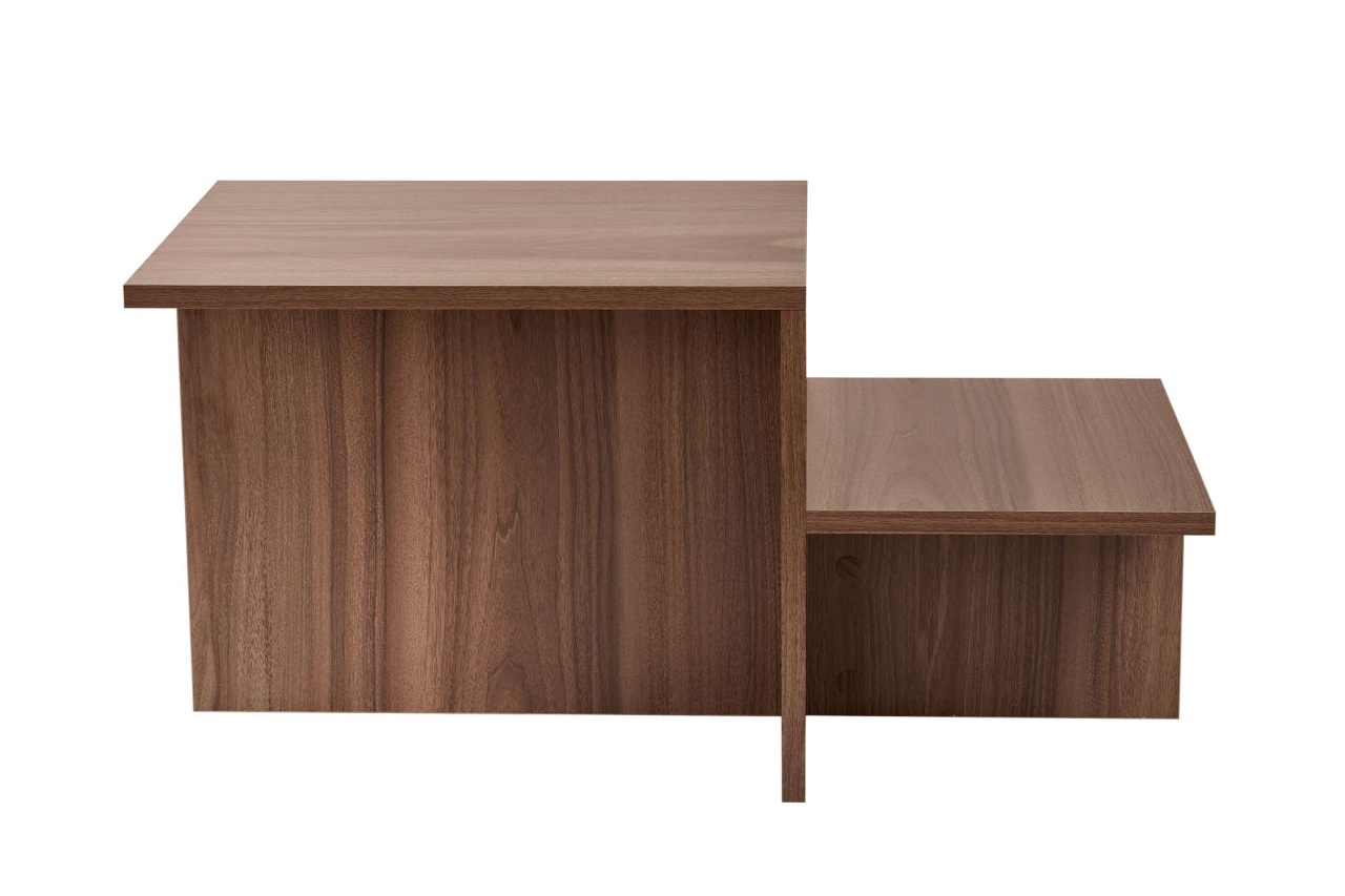 Măsuţă de cafea, Harmony Walnut, UnicUtil, Nuc, Lățime: 80 cm, Înălțime: 40 cm, Adâncime: 40 cm - view 5