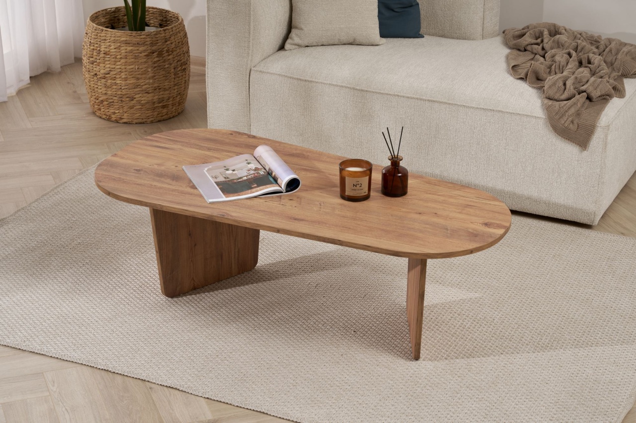 Măsuţă de cafea, Ovalis Atlantic, UnicUtil, Pin Atlantic, Lățime: 130 cm, Înălțime: 40 cm, Adâncime: 65 cm - view 4