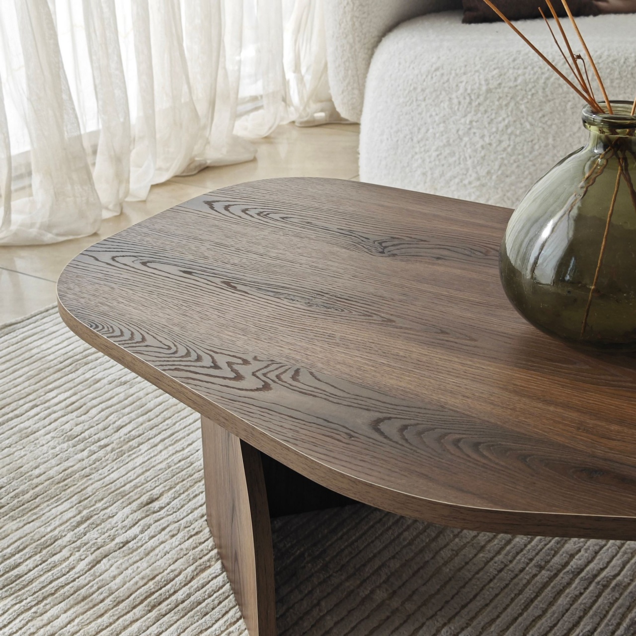 Măsuţă de cafea, Rock Walnut, UnicUtil, Nuc, Lățime: 100 cm, Înălțime: 35 cm, Adâncime: 60 cm - view 8
