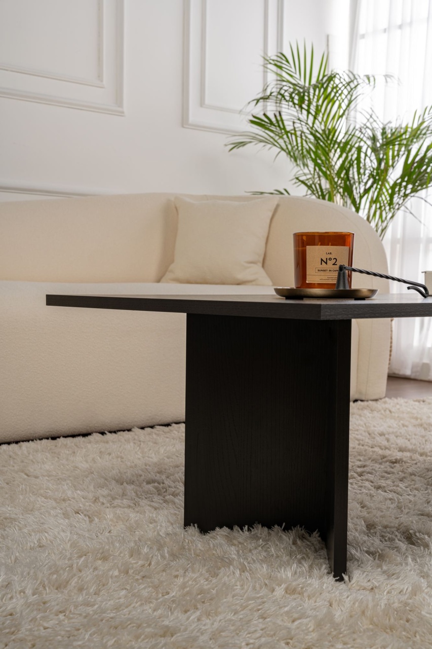 Măsuţă de cafea, Sabin Wood, UnicUtil, Negru din lemn, Lățime: 119 cm, Înălțime: 40 cm, Adâncime: 60 cm - view 8