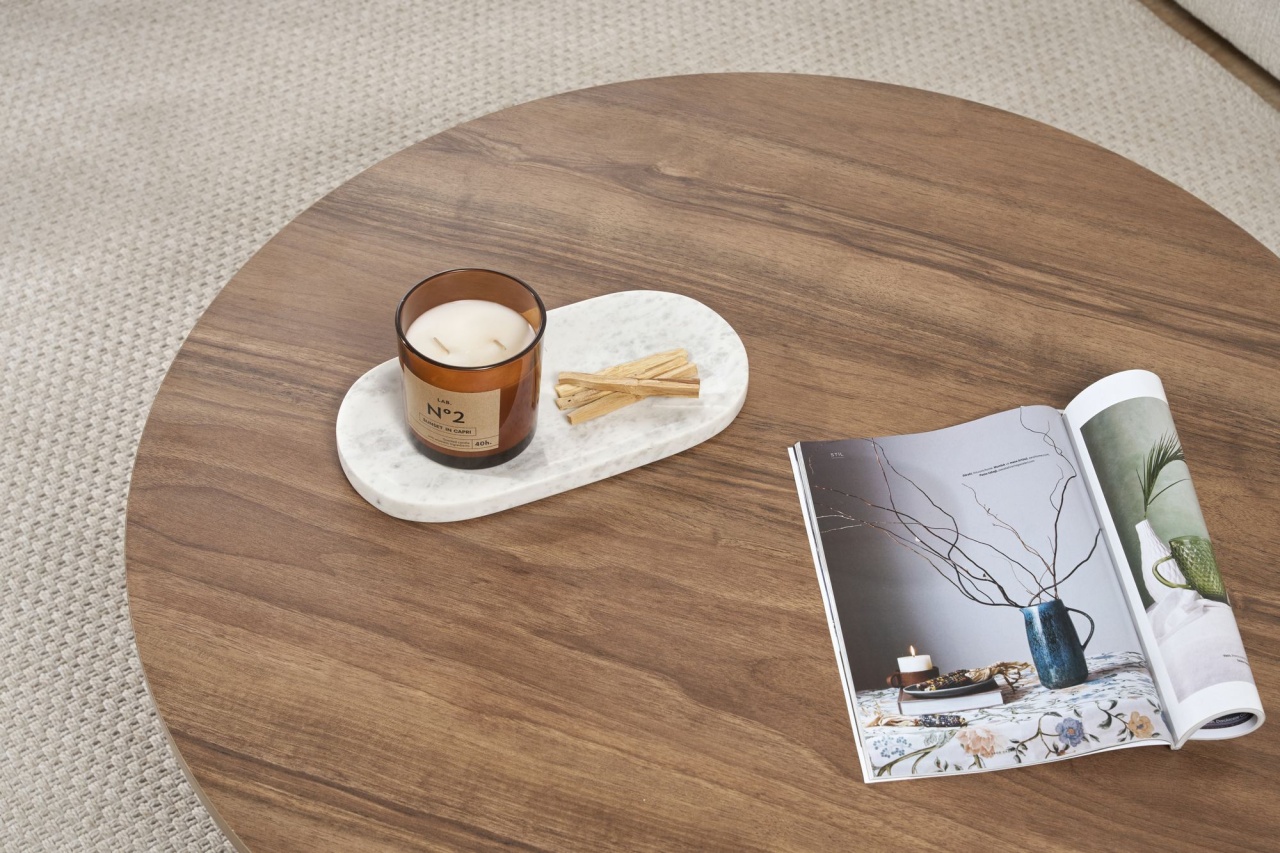 Măsuţă de cafea, Soleil Walnut, UnicUtil, Nuc, Lățime: 90 cm, Înălțime: 40 cm, Adâncime: 90 cm - view 2