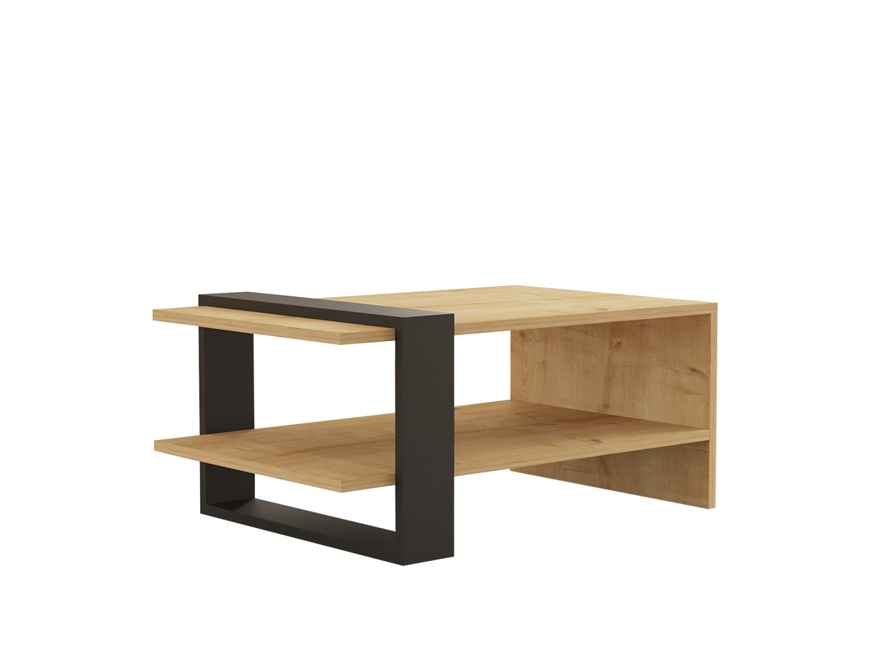 Măsuţă de cafea, Yonca Design, UnicUtil, Antracit-Stejar, Lățime: 80 cm, Înălțime: 35 cm, Adâncime: 50 cm, 835PUQ2852 - view 6