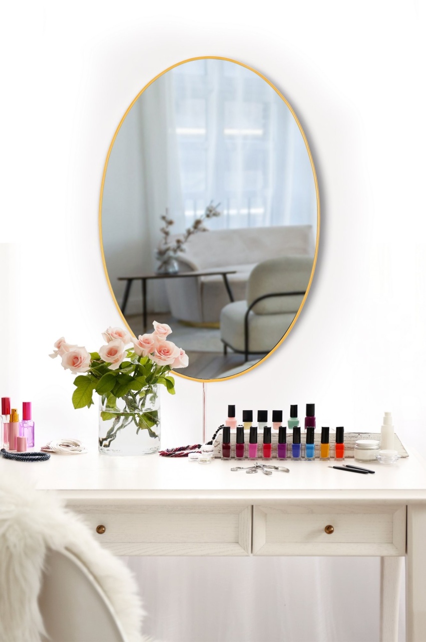 Oglinda, Wave leaf, UnicUtil, Culoarea Galben - 3 | YEO