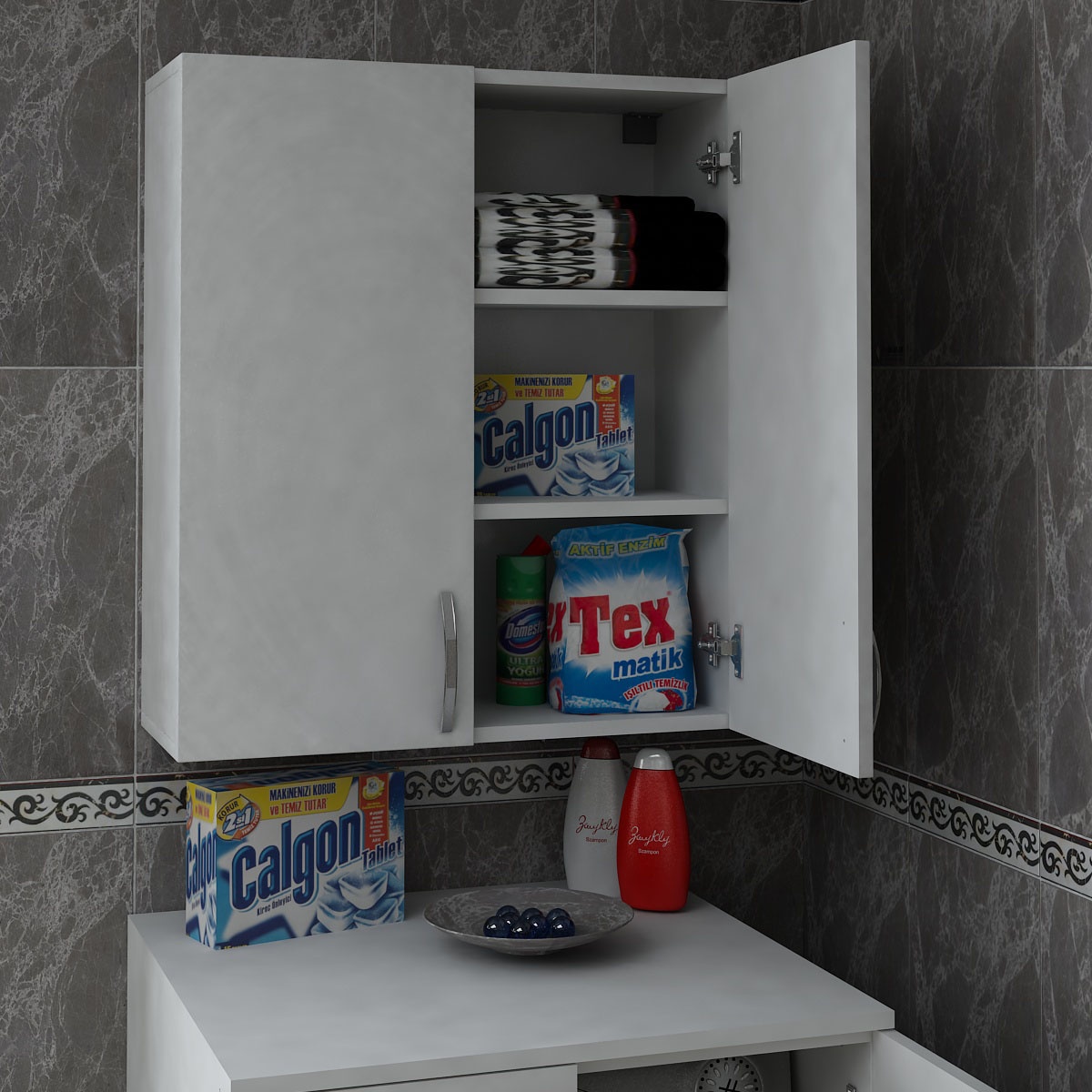 Organizator, Compact Store, UnicUtil, 70 x 27.1 x 80 cm, Alb - imagine 4