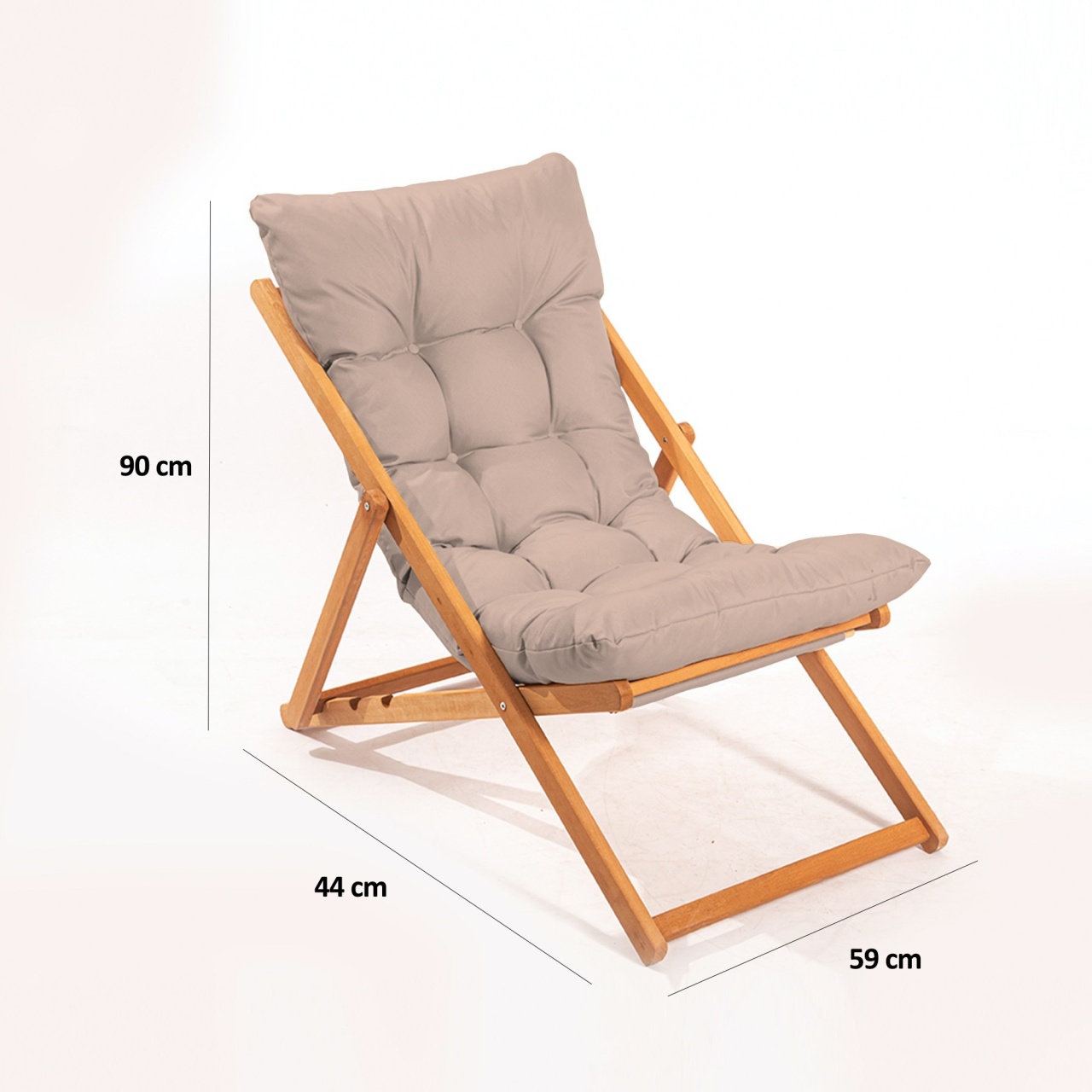 Scaun de grădină, My006 Brown, UnicUtil, Maro-Natural, Lățime: 59 cm, Înălțime: 90 cm, Adâncime: 44 cm - view 4