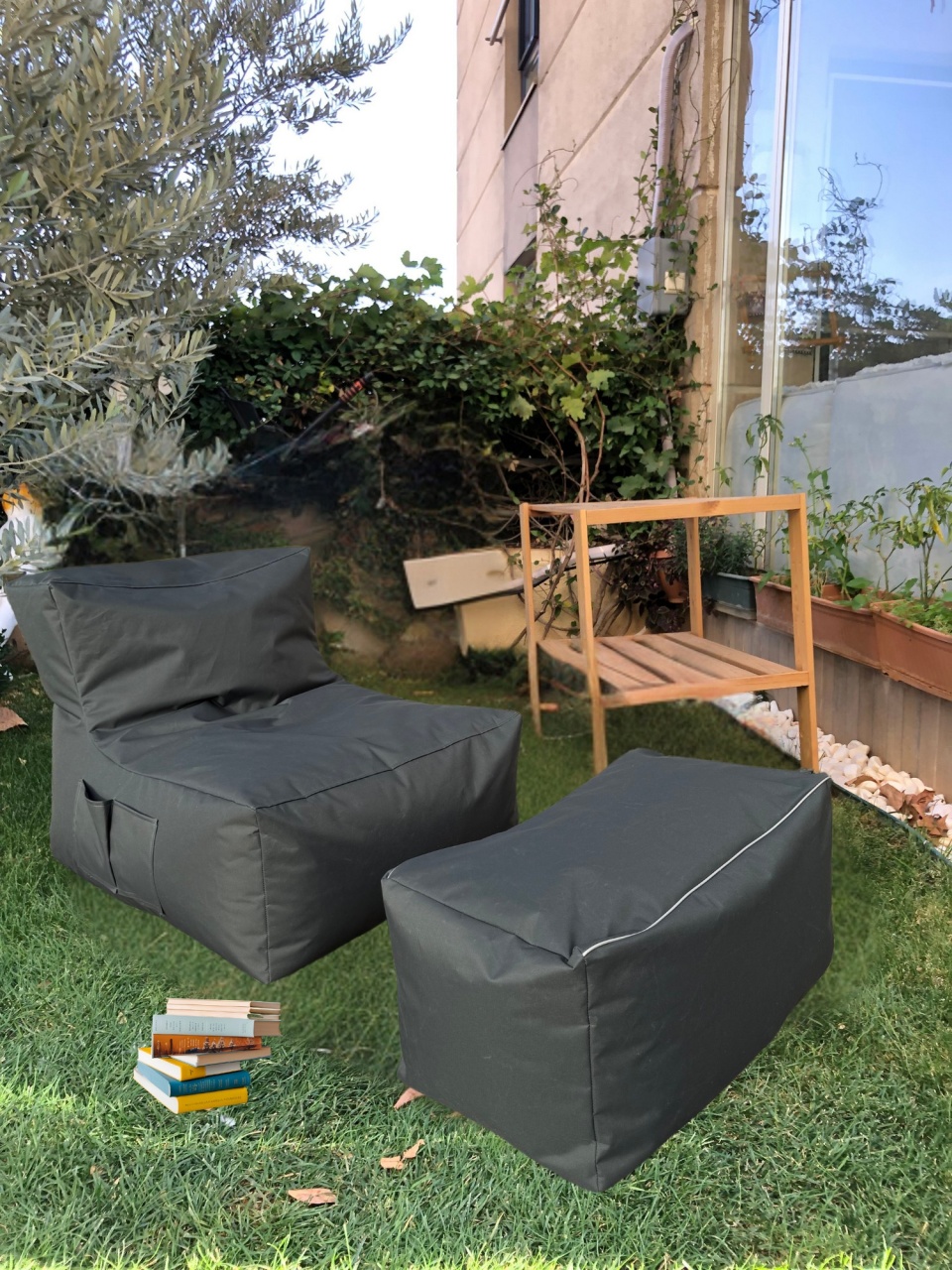 Set fotolii puf (2 Bucati), Group bits, UnicUtil, Culoarea Gri