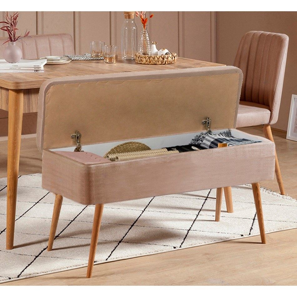 Set masă extensibilă și scaune (5 piese), Vina 0900, UnicUtil, Pin Atlantic-Piatră, Lățime: 129 cm, Înălțime: 75 cm, Adâncime: 80 cm - view 2