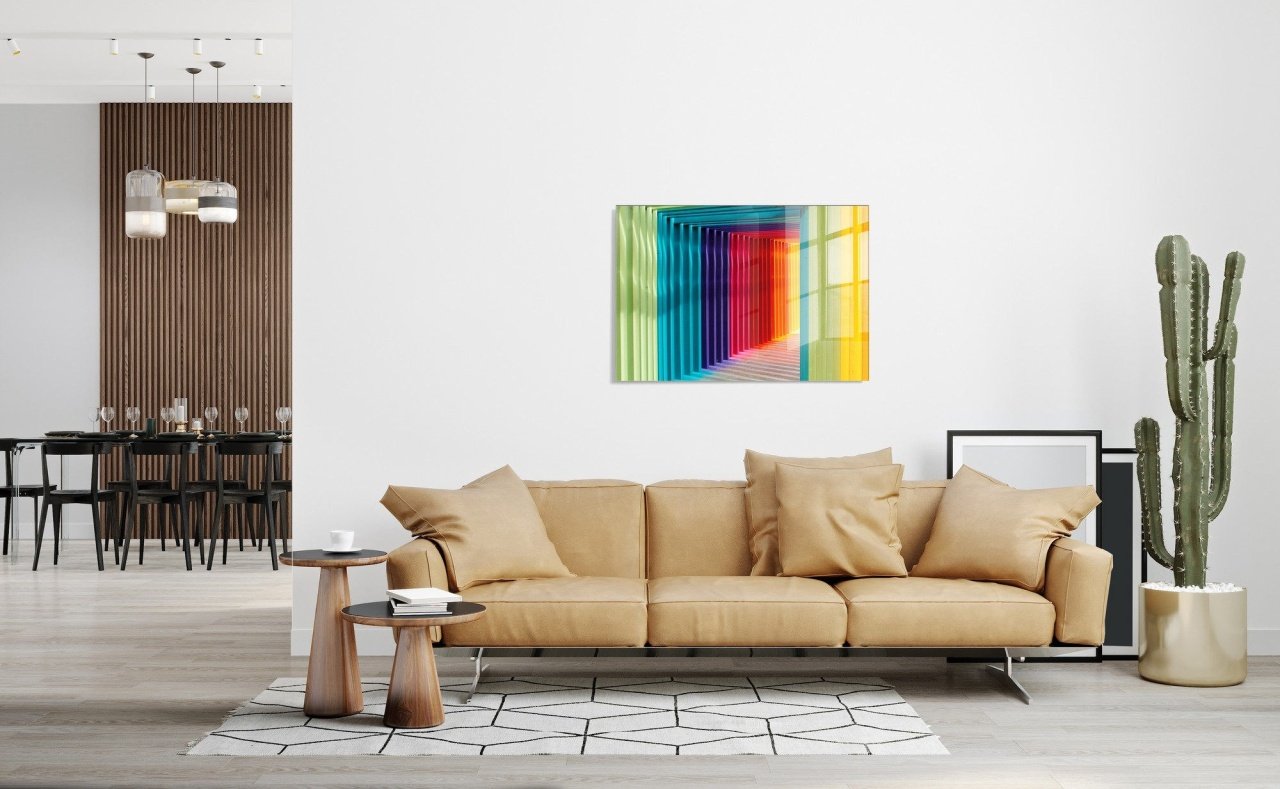 Tablou decorativ din sticla securizata, Shade ridge, UnicUtil, Culoarea Multicolor - 3 | YEO