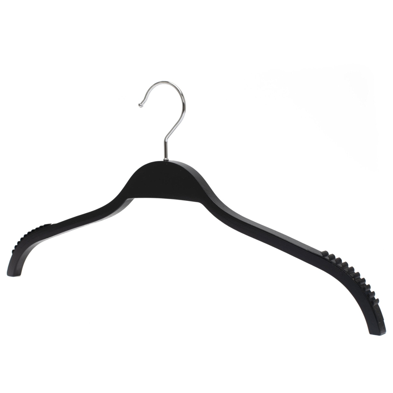 Umeraș din lemn, cu margini de cauciuc anti-alunecare si design modern, Negru, 1 bucata - imagine 4