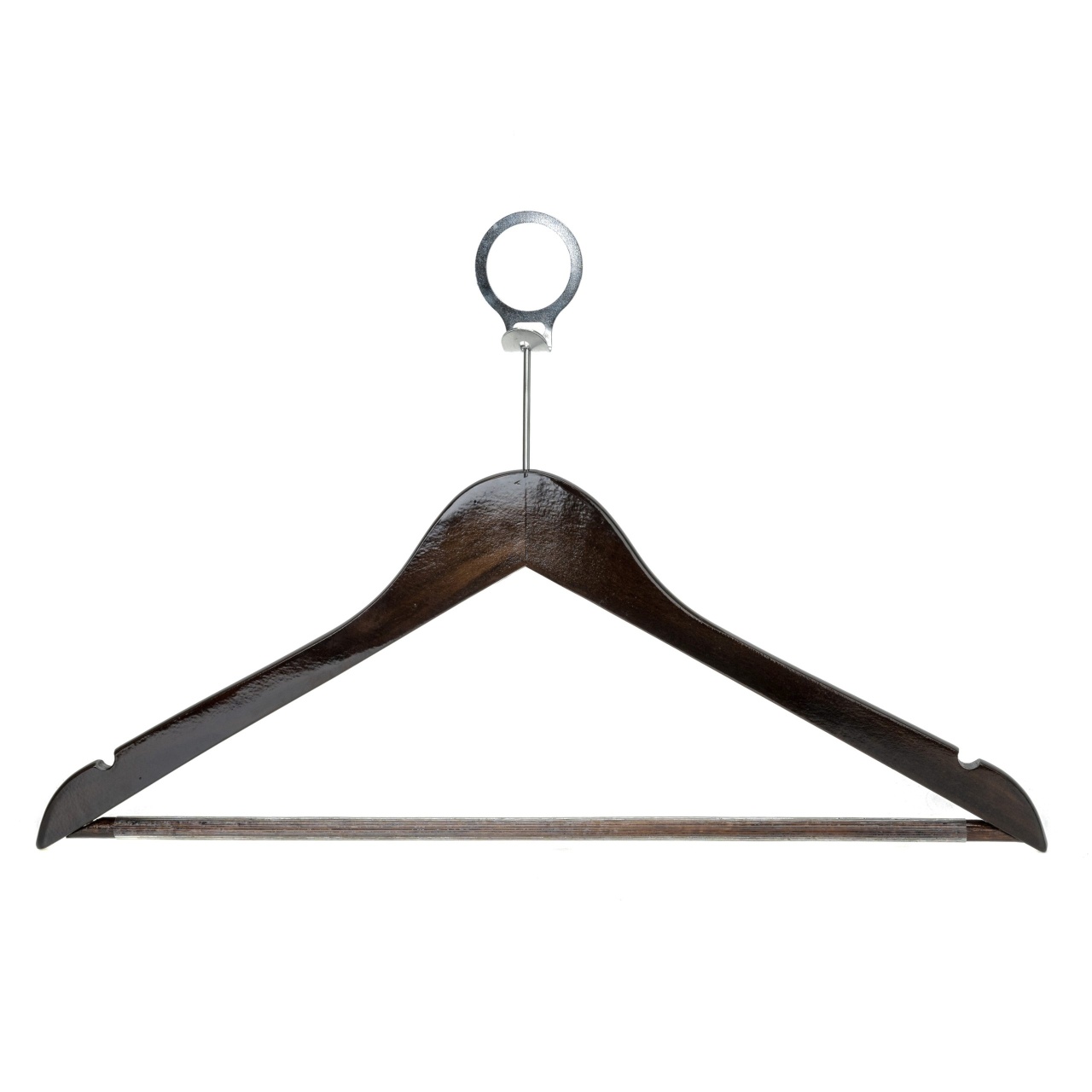 Umeraș Hotel din lemn cu carlig antifurt, Vintage, 1 bucata - imagine 3