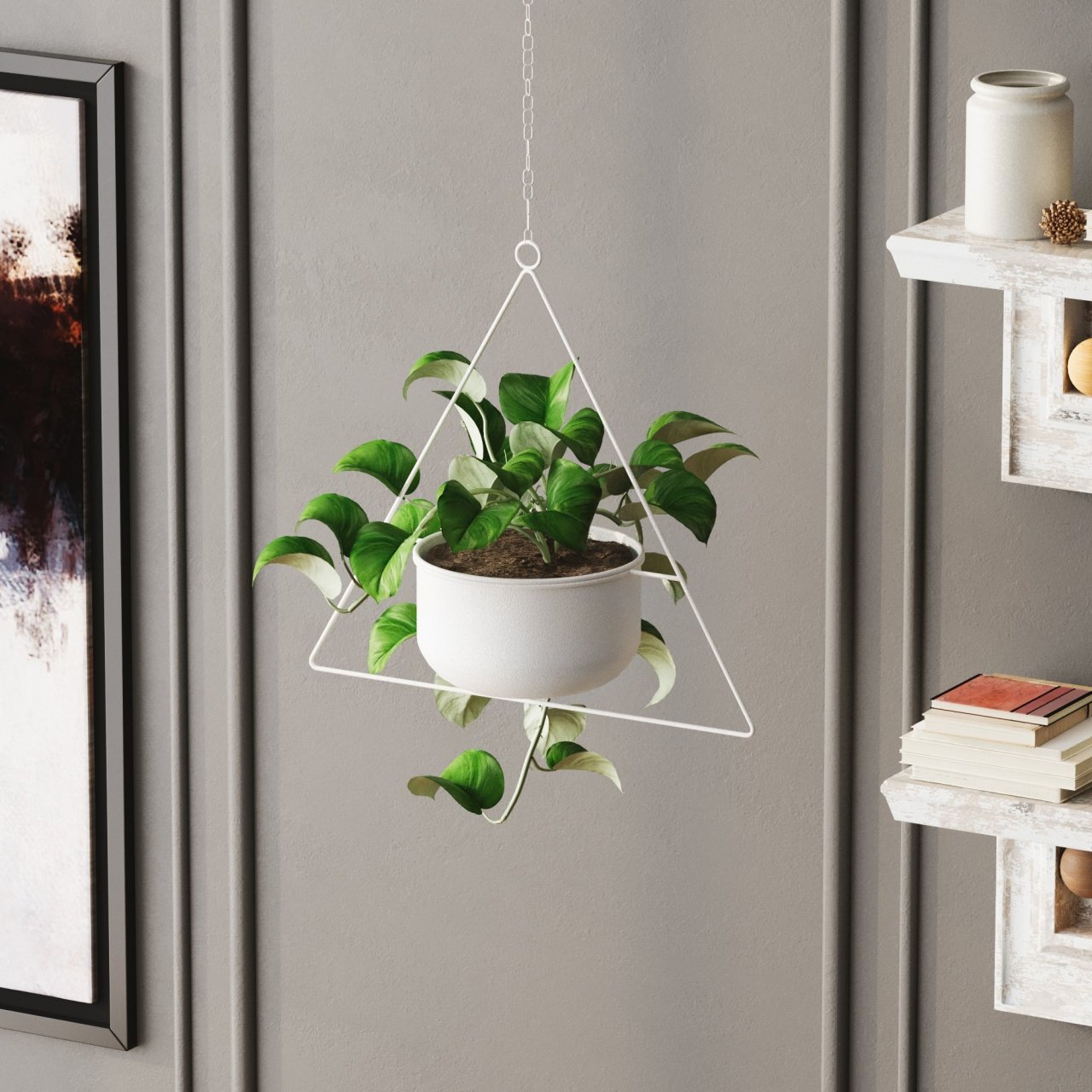 Vas Decorativ, Leaf peak, UnicUtil, Culoarea Alb