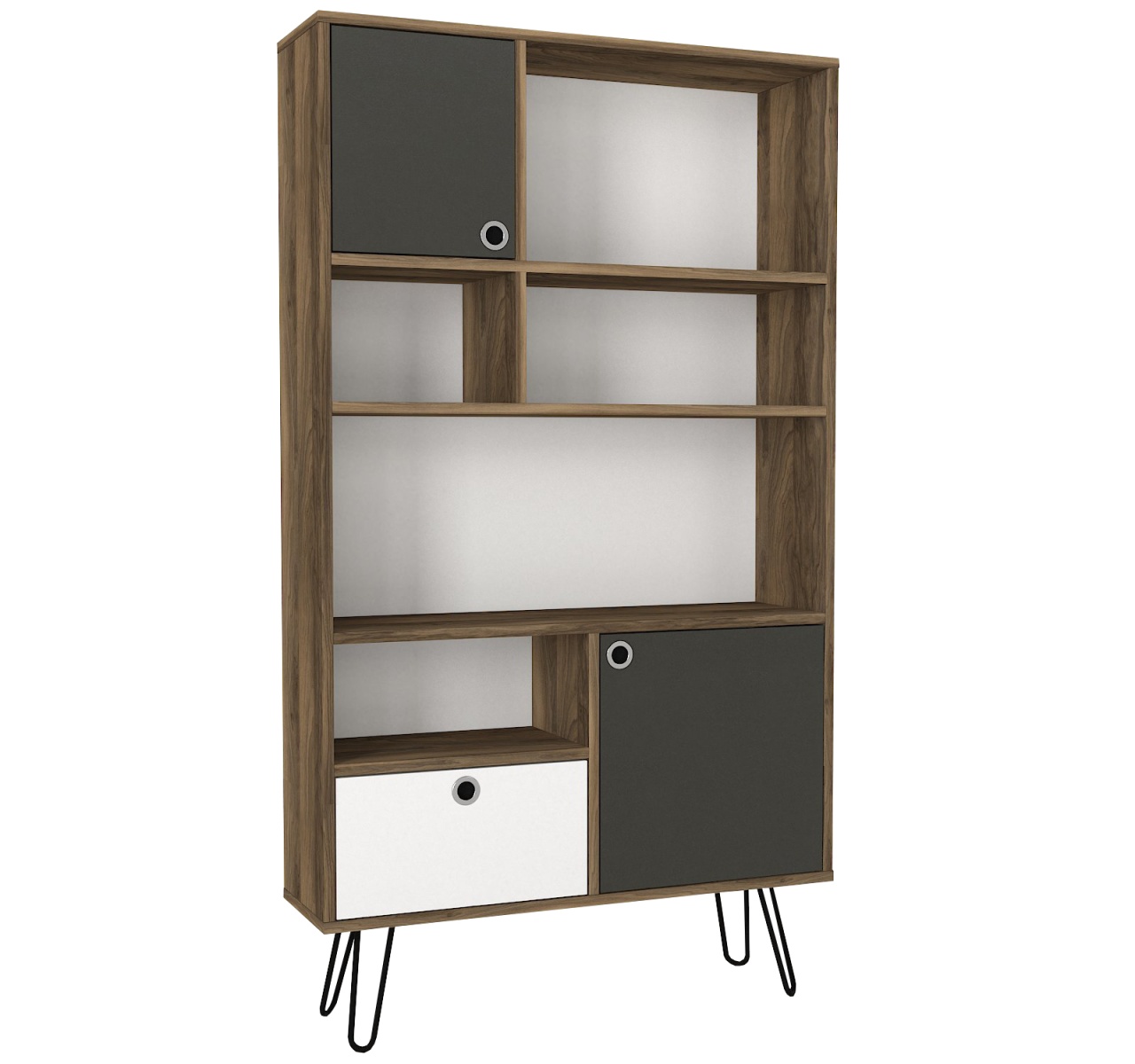 Biblioteca, Style Hub, UnicUtil, 90 x 25 x 160 cm, Nuc - imagine 5
