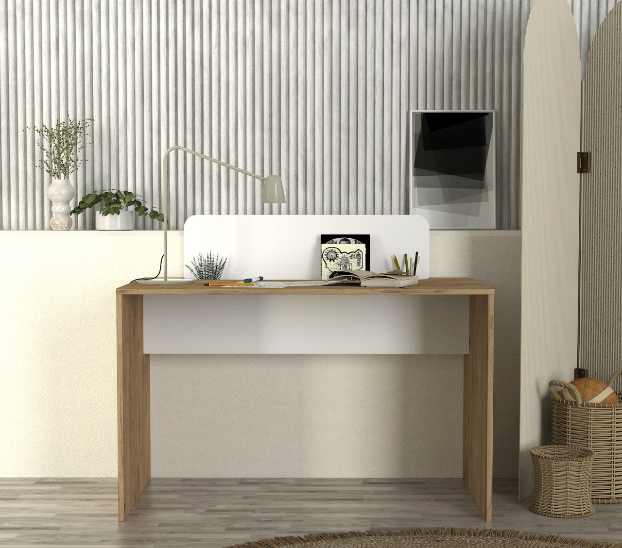 Birou, Modern Base, UnicUtil, Crem-Alb, UUDESK39 - 1 | YEO