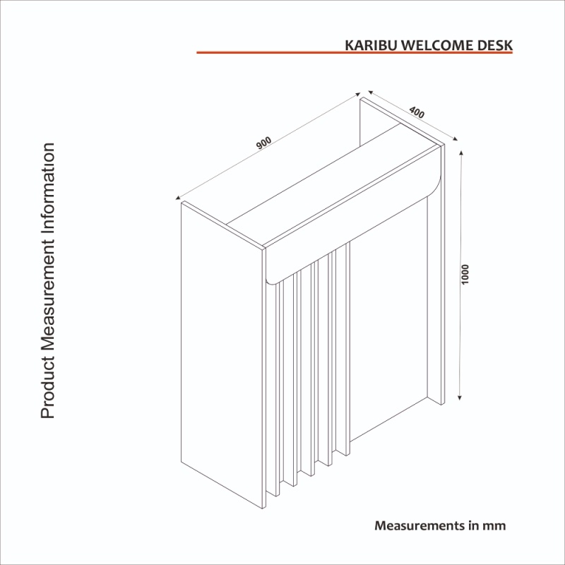 Birou recepție, Karibu LED Front Desk, UnicUtil, Gri-Bej - imagine 8