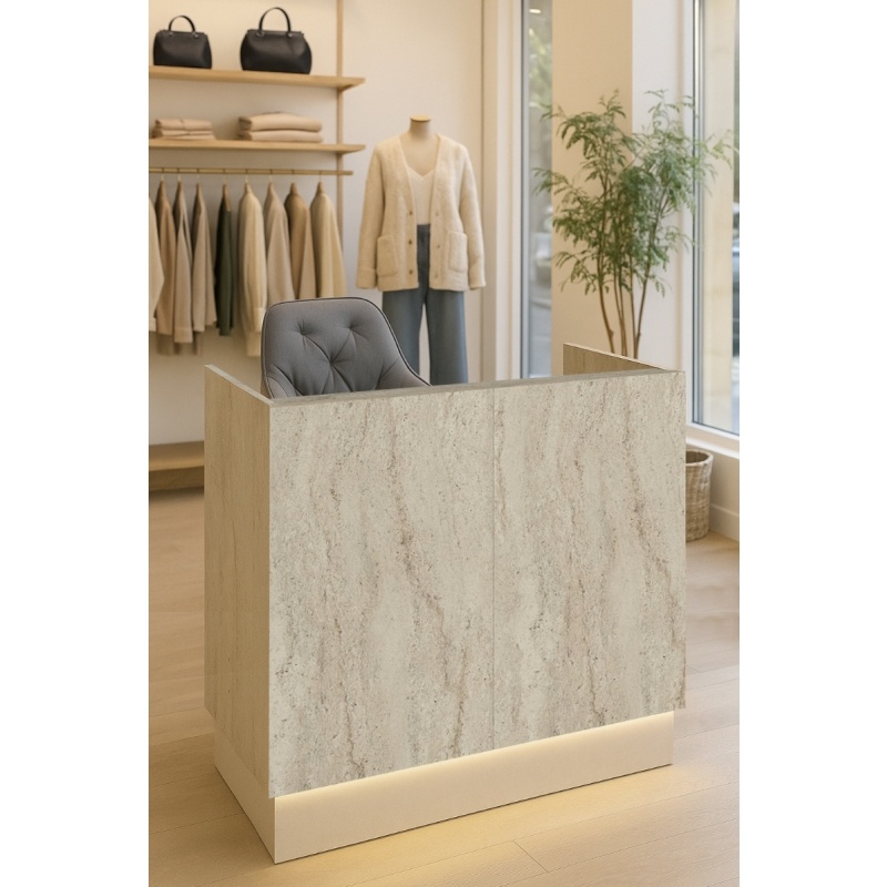 Birou recepție, Rissa Front Desk, UnicUtil, Travertin-Crem - imagine 5