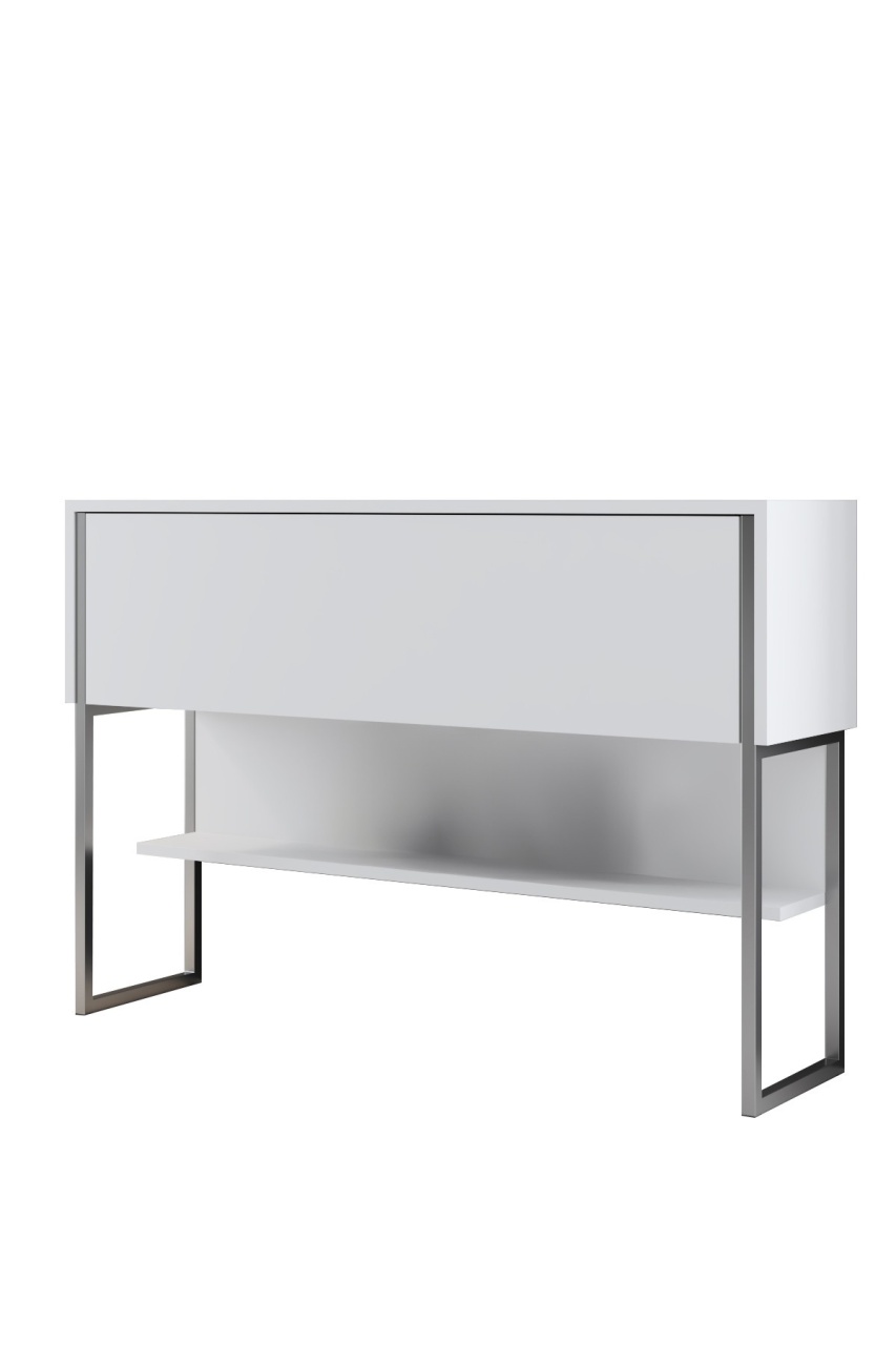 Comodă, Luxe Silver, UnicUtil, Argintiu-Alb, Lățime: 120 cm, Înălțime: 80 cm, Adâncime: 30 cm, 618BLY1405 - view 5