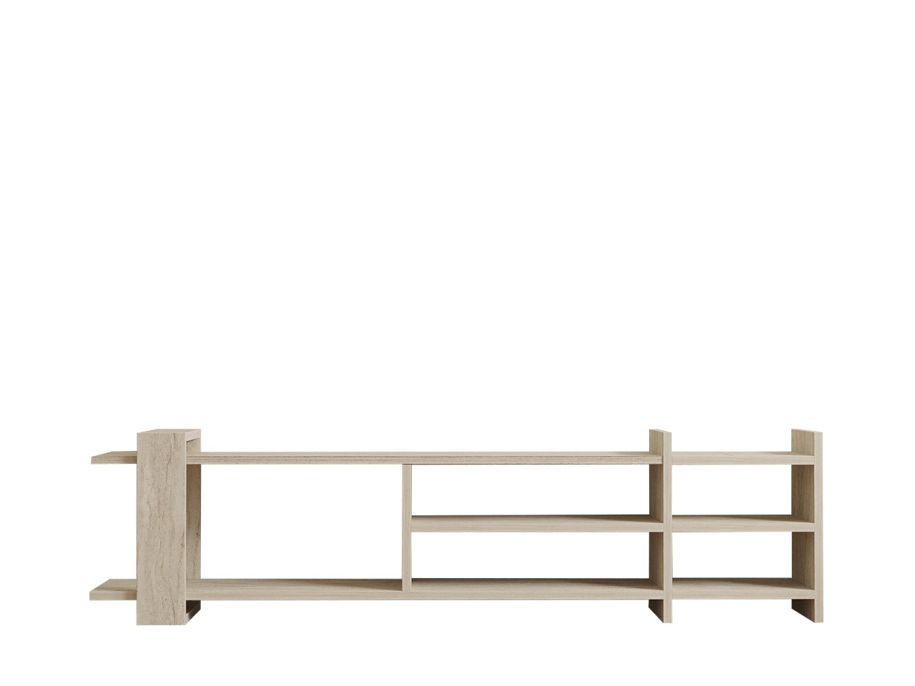 Comoda TV, Zeyna Travertine, UnicUtil, Travertin, Lățime: 156 cm, Înălțime: 40 cm, Adâncime: 29,6 cm, 835PUQ6401 - view 5